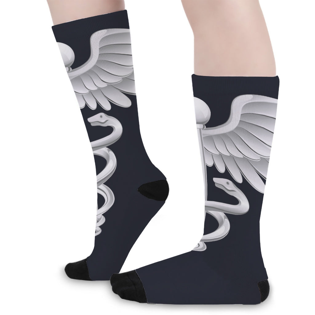 Caduceus Symbol Of Medicine Print Long Socks