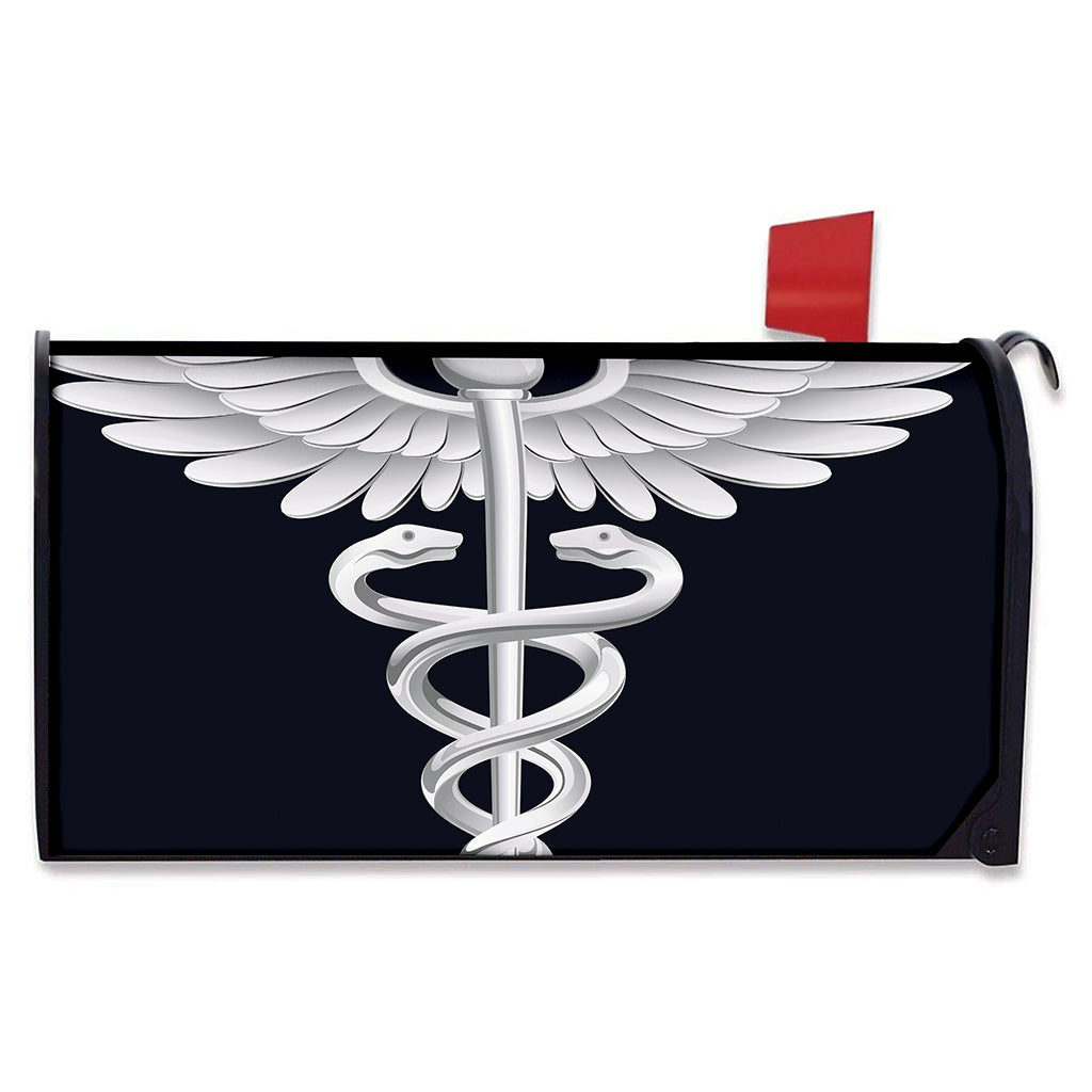 Caduceus Symbol Of Medicine Print Mailbox Cover