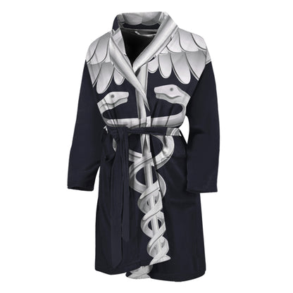 Caduceus Symbol Of Medicine Print Men's Bathrobe