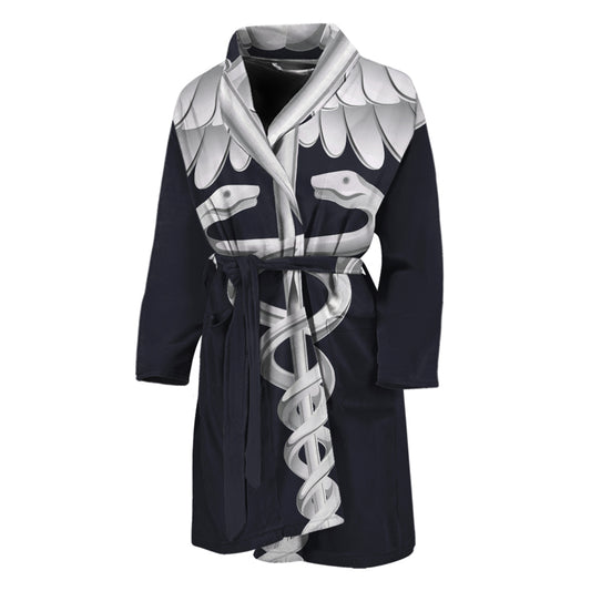 Caduceus Symbol Of Medicine Print Men's Bathrobe