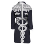 Caduceus Symbol Of Medicine Print Men's Bathrobe
