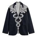 Caduceus Symbol Of Medicine Print Men's Blazer