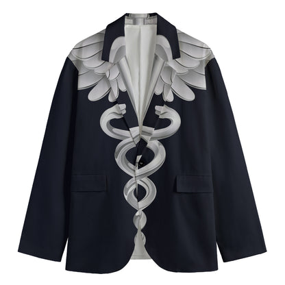 Caduceus Symbol Of Medicine Print Men's Blazer