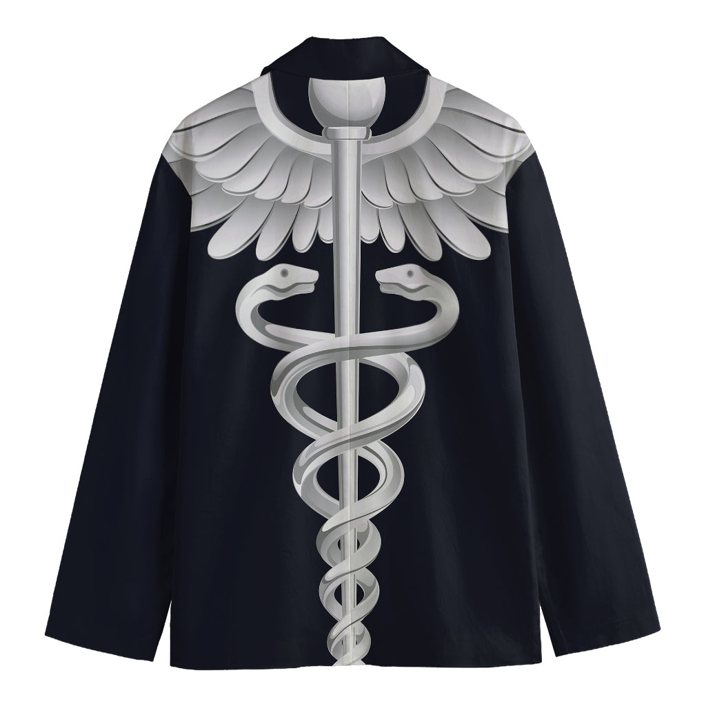 Caduceus Symbol Of Medicine Print Men's Blazer