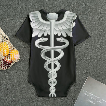 Caduceus Symbol Of Medicine Print Men's Bodysuit