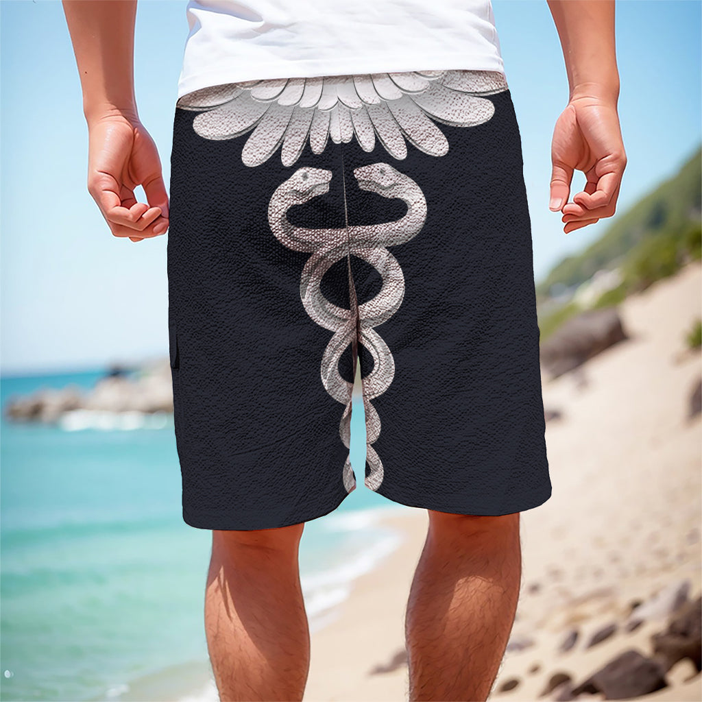 Caduceus Symbol Of Medicine Print Men's Cargo Shorts