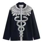 Caduceus Symbol Of Medicine Print Men's Cotton Blazer