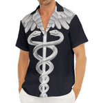 Caduceus Symbol Of Medicine Print Men's Deep V-Neck Shirt
