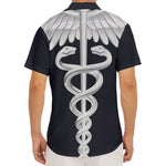 Caduceus Symbol Of Medicine Print Men's Deep V-Neck Shirt