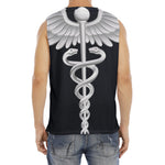Caduceus Symbol Of Medicine Print Men's Fitness Tank Top