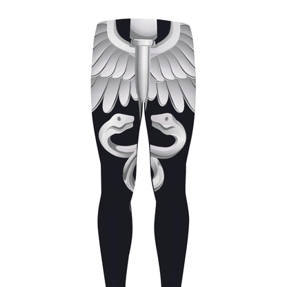 Caduceus Symbol Of Medicine Print Men's leggings