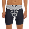 Caduceus Symbol Of Medicine Print Men's Long Boxer Briefs