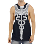 Caduceus Symbol Of Medicine Print Men's Muscle Tank Top