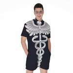 Caduceus Symbol Of Medicine Print Men's Rompers