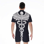 Caduceus Symbol Of Medicine Print Men's Rompers