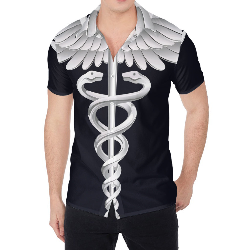 Caduceus Symbol Of Medicine Print Men's Shirt