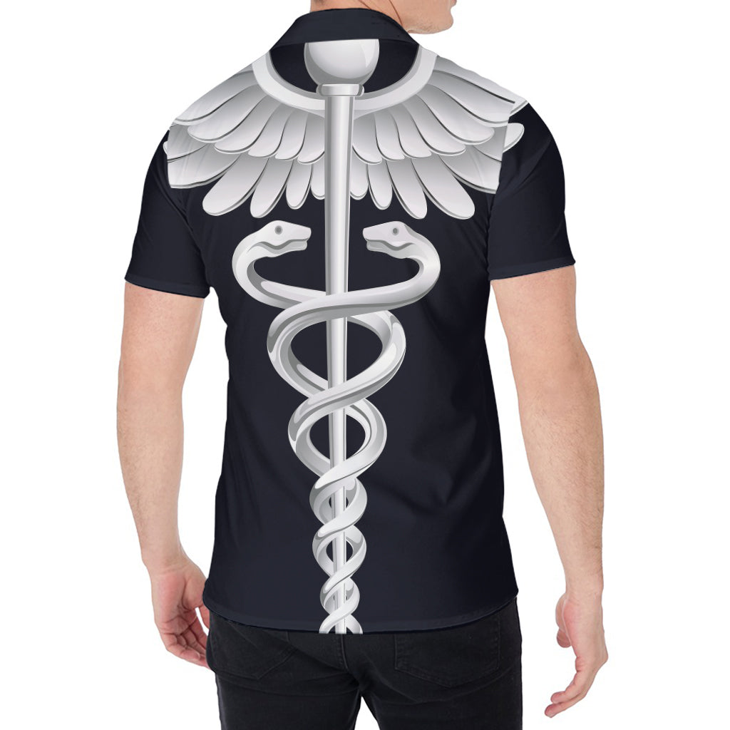 Caduceus Symbol Of Medicine Print Men's Shirt