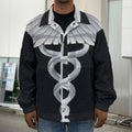 Caduceus Symbol Of Medicine Print Men's Shirt Jacket