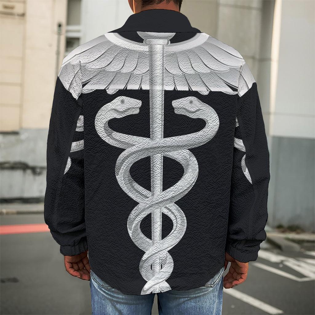 Caduceus Symbol Of Medicine Print Men's Shirt Jacket