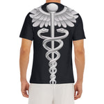Caduceus Symbol Of Medicine Print Men's Short Sleeve Rash Guard
