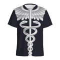 Caduceus Symbol Of Medicine Print Men's Athletic T-Shirt