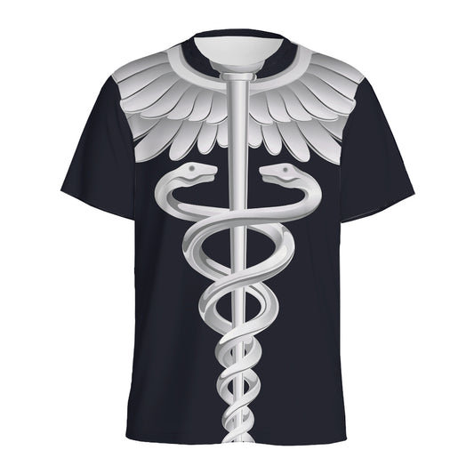 Caduceus Symbol Of Medicine Print Men's Sports T-Shirt
