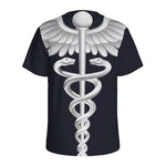 Caduceus Symbol Of Medicine Print Men's Sports T-Shirt