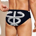 Caduceus Symbol Of Medicine Print Men's Swim Briefs
