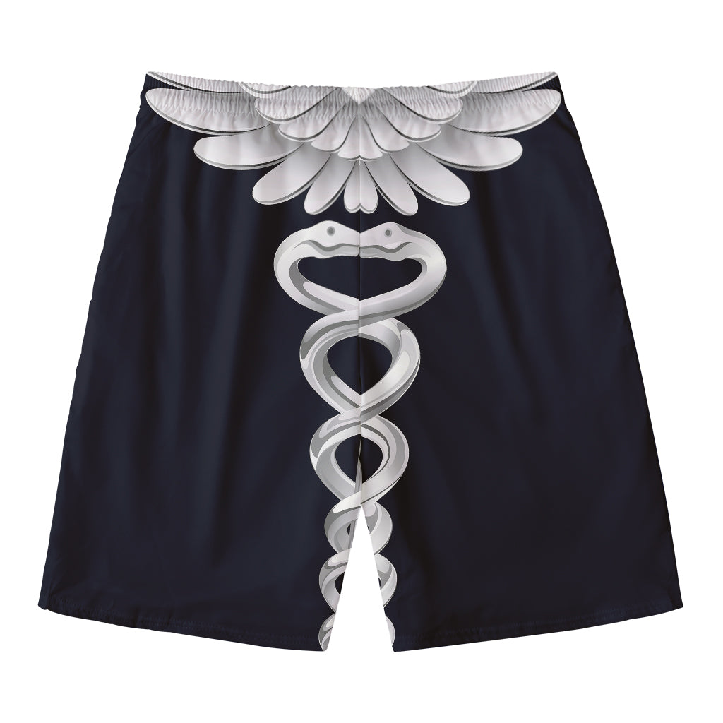 Caduceus Symbol Of Medicine Print Men's Swim Trunks