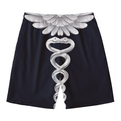 Caduceus Symbol Of Medicine Print Men's Swim Trunks