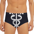 Caduceus Symbol Of Medicine Print Men's Triangle Swim Briefs