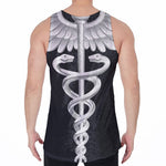 Caduceus Symbol Of Medicine Print Men's Velvet Tank Top
