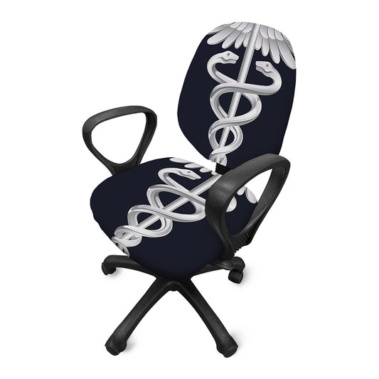 Caduceus Symbol Of Medicine Print Office Chair Cover