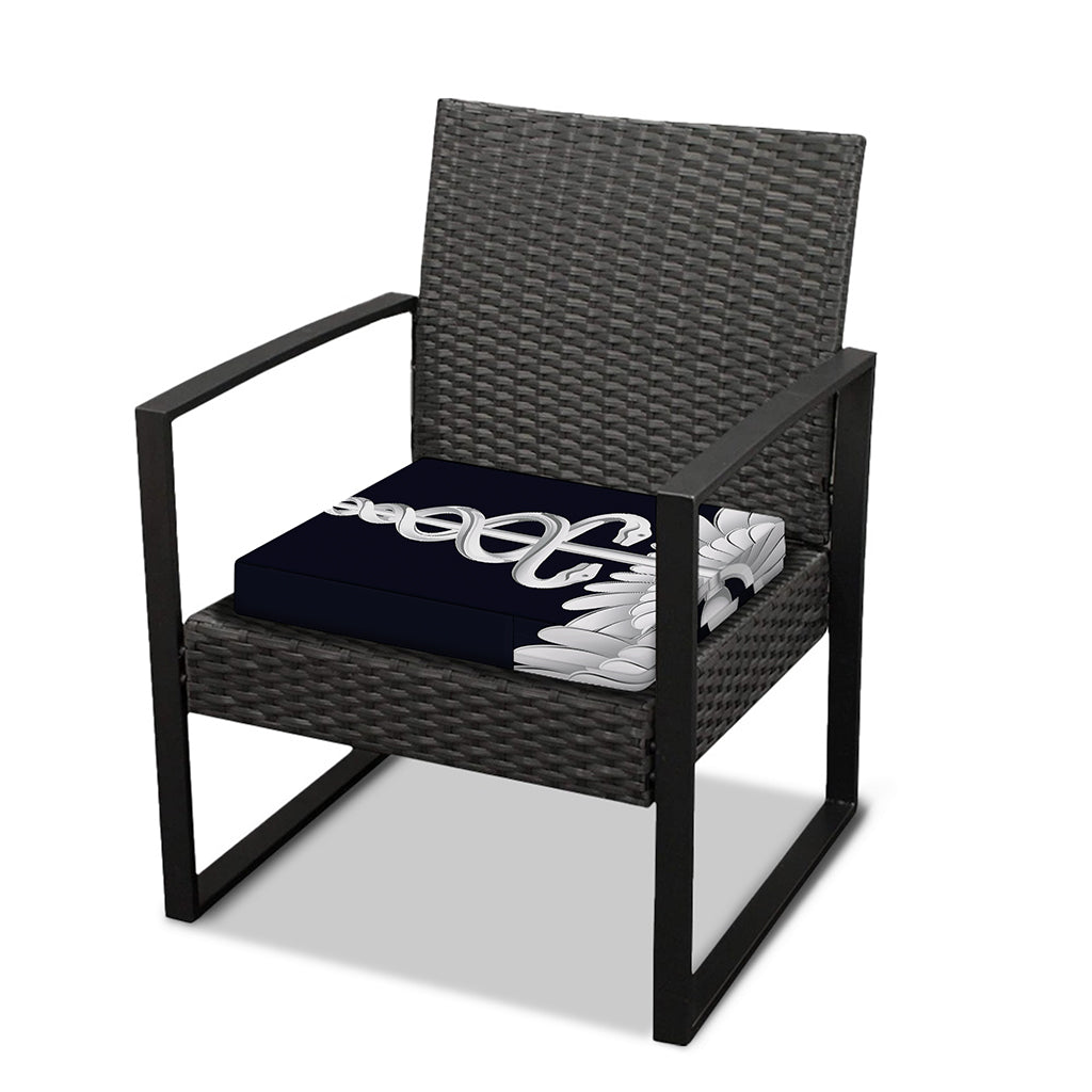 Caduceus Symbol Of Medicine Print Outdoor Seat Cushion Cover