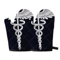 Caduceus Symbol Of Medicine Print Oven Mitts
