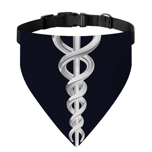 Caduceus Symbol Of Medicine Print Over The Collar Dog Bandana