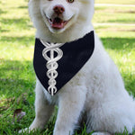 Caduceus Symbol Of Medicine Print Over The Collar Dog Bandana