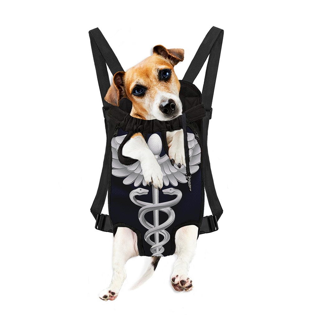 Caduceus Symbol Of Medicine Print Pet Carrier Backpack