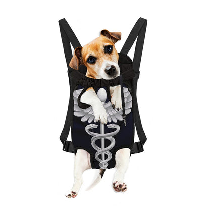 Caduceus Symbol Of Medicine Print Pet Carrier Backpack