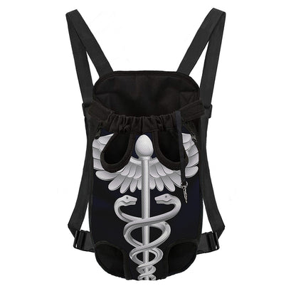 Caduceus Symbol Of Medicine Print Pet Carrier Backpack