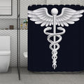 Caduceus Symbol Of Medicine Print Polyester Shower Curtain