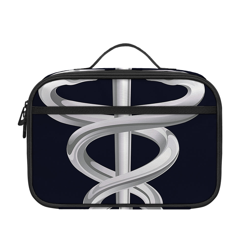 Caduceus Symbol Of Medicine Print Portable Lunch Bag
