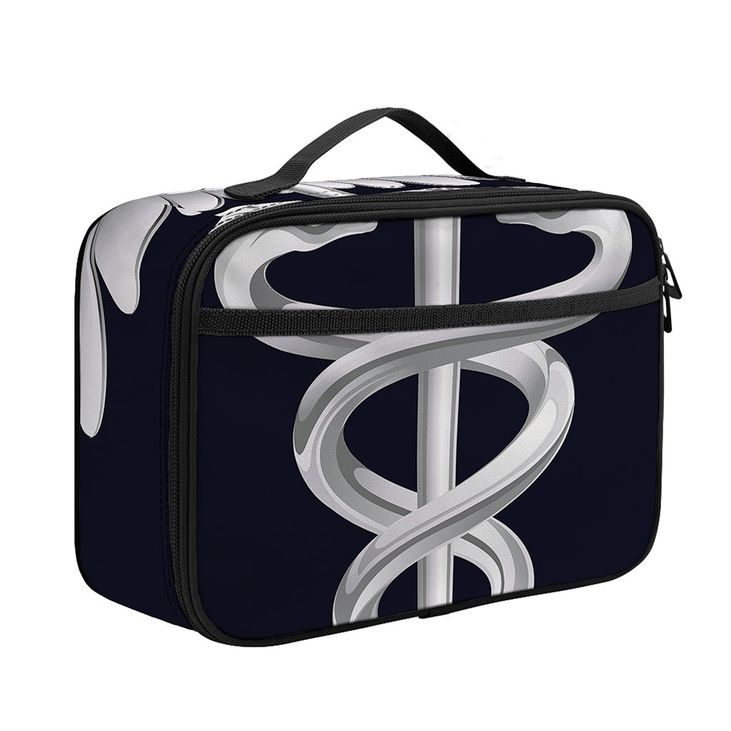 Caduceus Symbol Of Medicine Print Portable Lunch Bag