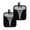 Caduceus Symbol Of Medicine Print Pot Holders