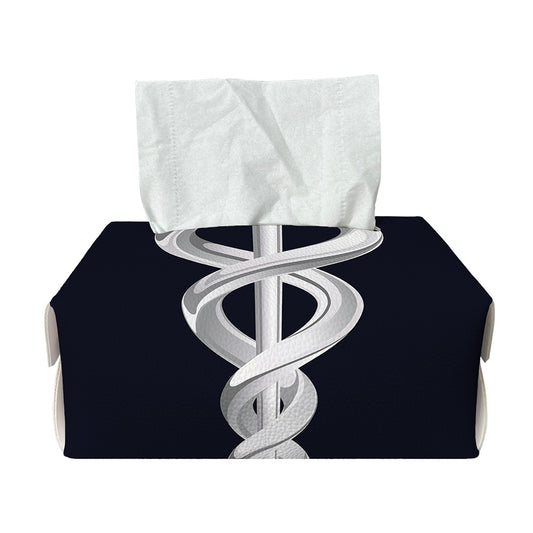 Caduceus Symbol Of Medicine Print Rectangle Tissue Box Cover