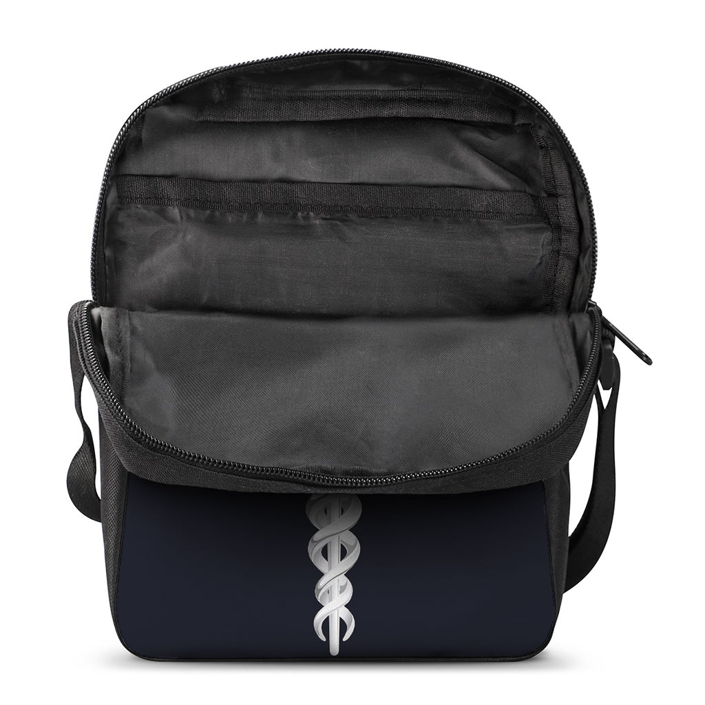 Caduceus Symbol Of Medicine Print Rectangular Crossbody Bag