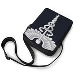 Caduceus Symbol Of Medicine Print Rectangular Crossbody Bag