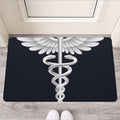 Caduceus Symbol Of Medicine Print Rubber Doormat