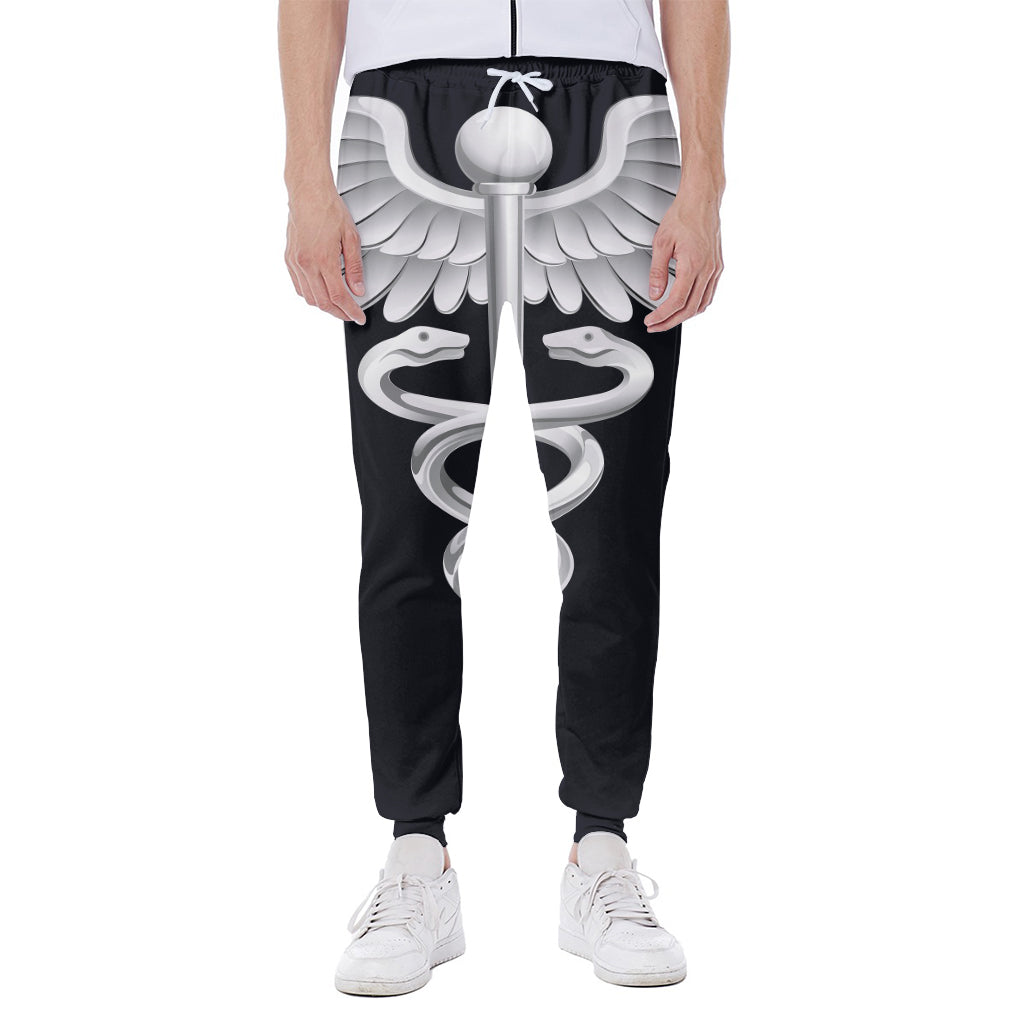 Caduceus Symbol Of Medicine Print Scuba Joggers