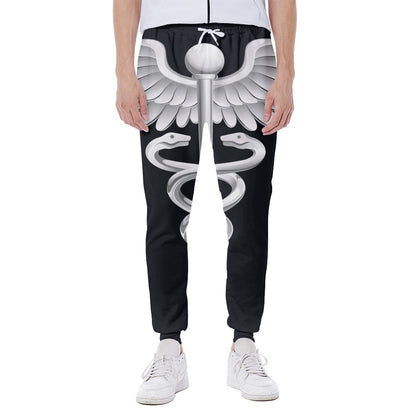 Caduceus Symbol Of Medicine Print Scuba Joggers